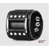 Leather cuff bracelet for men or women, code 3450