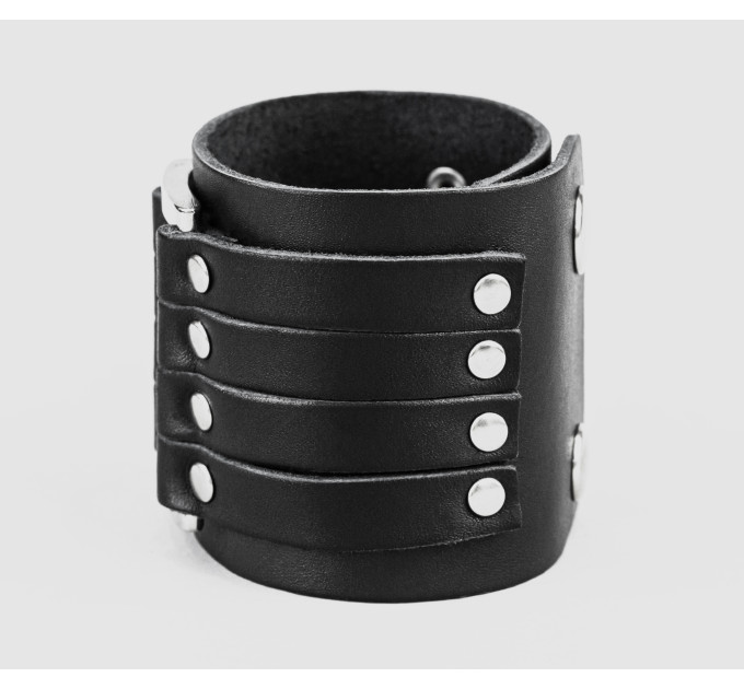 Leather cuff bracelet for men or women, code 3450