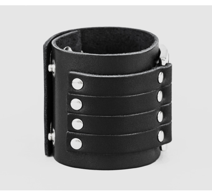 Leather cuff bracelet for men or women, code 3450