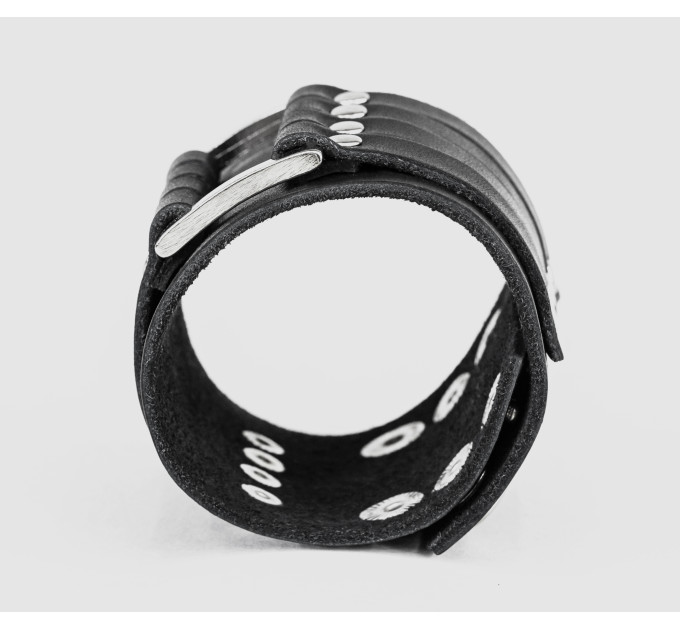 Leather cuff bracelet for men or women, code 3450