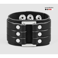 Leather cuff bracelet for men or women, code 3452