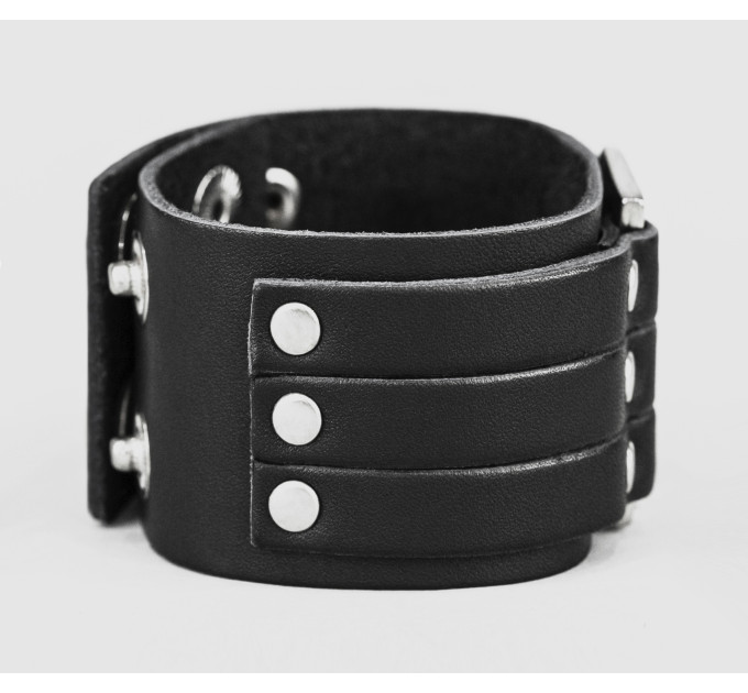 Leather cuff bracelet for men or women, code 3452