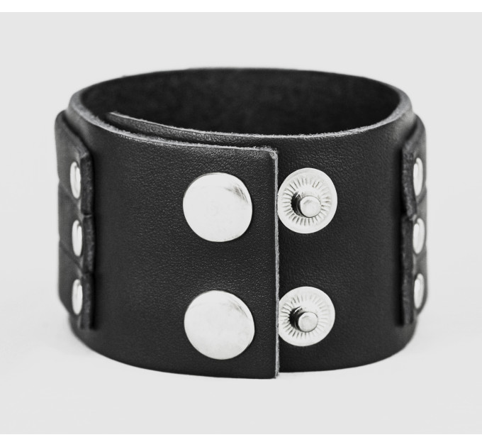Leather cuff bracelet for men or women, code 3452