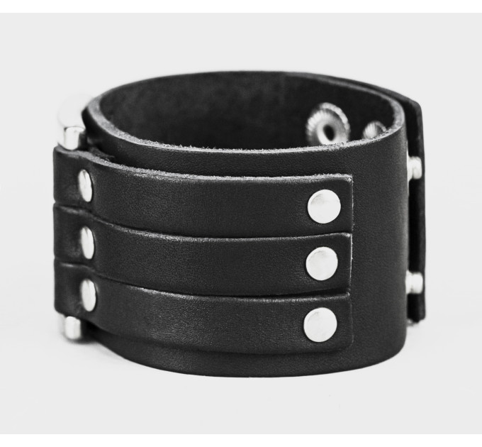 Leather cuff bracelet for men or women, code 3454