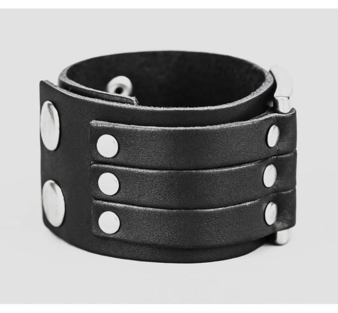Leather cuff bracelet for men or women, code 3454