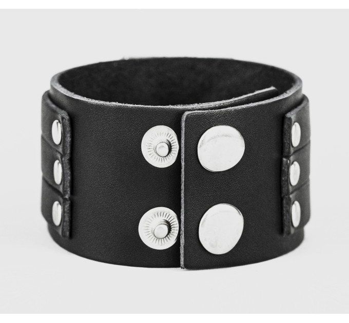 Leather cuff bracelet for men or women, code 3454