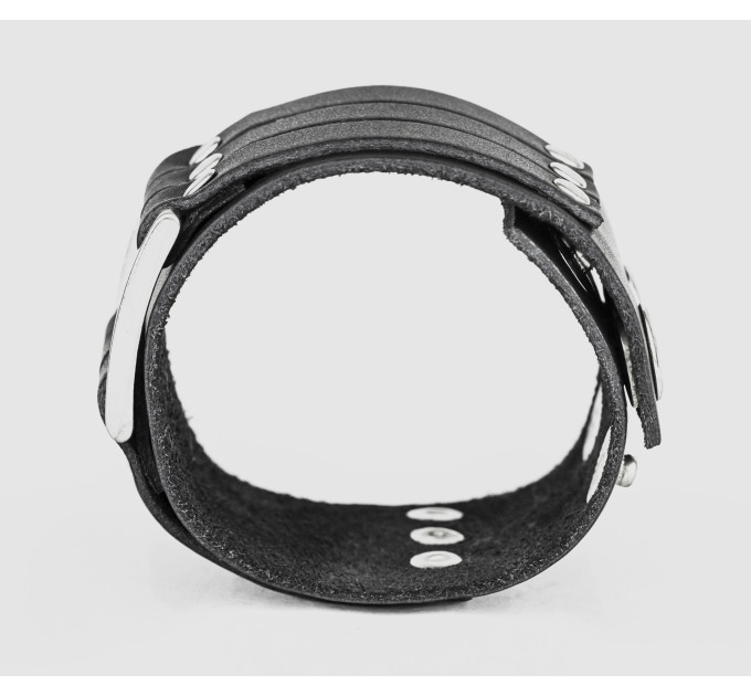Leather cuff bracelet for men or women, code 3454