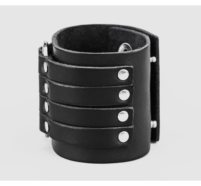 Leather cuff bracelet for men or women, code 3460