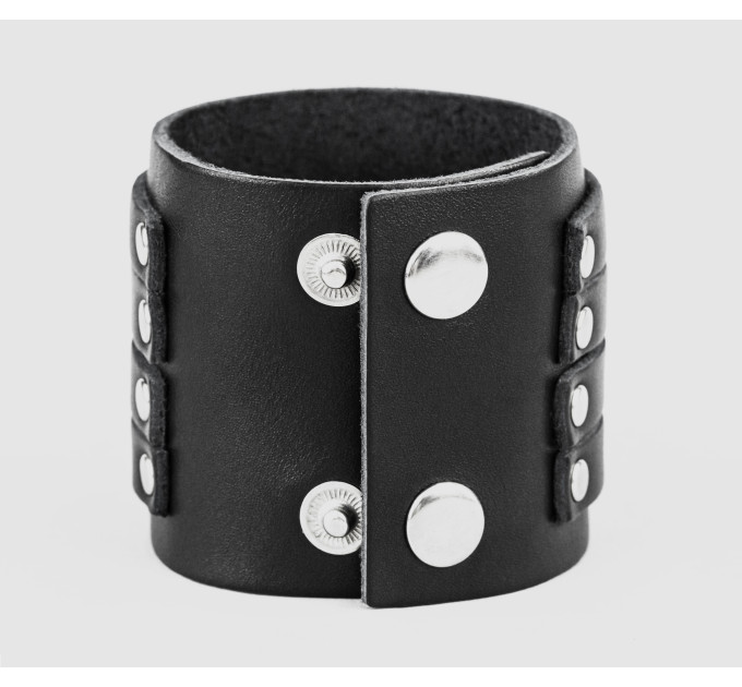 Leather cuff bracelet for men or women, code 3460