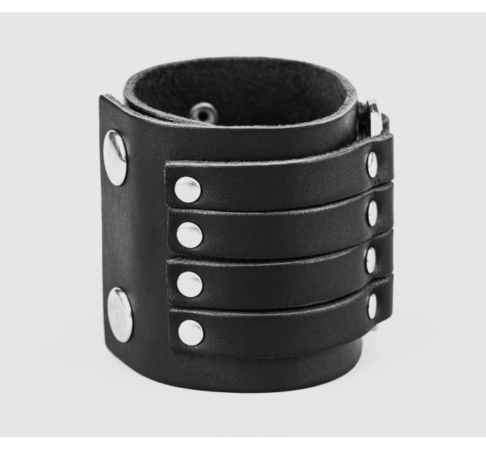 Leather cuff bracelet for men or women, code 3460