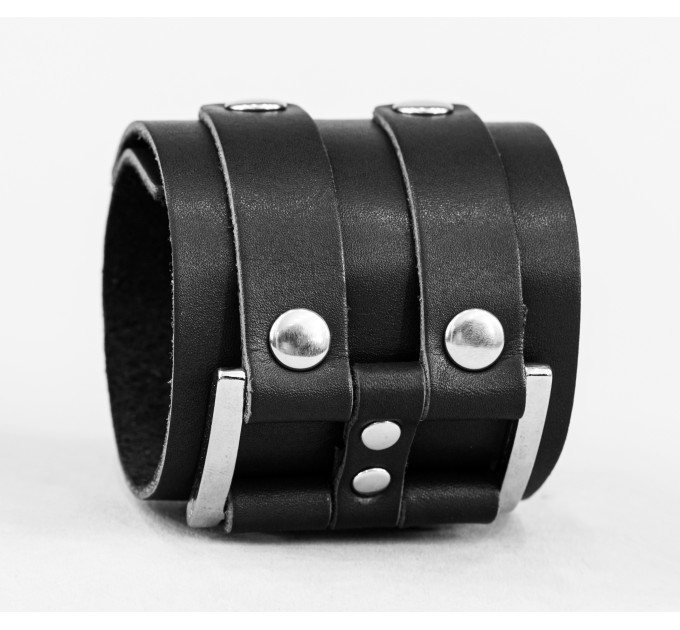 Leather cuff bracelet for men or women, code 3470