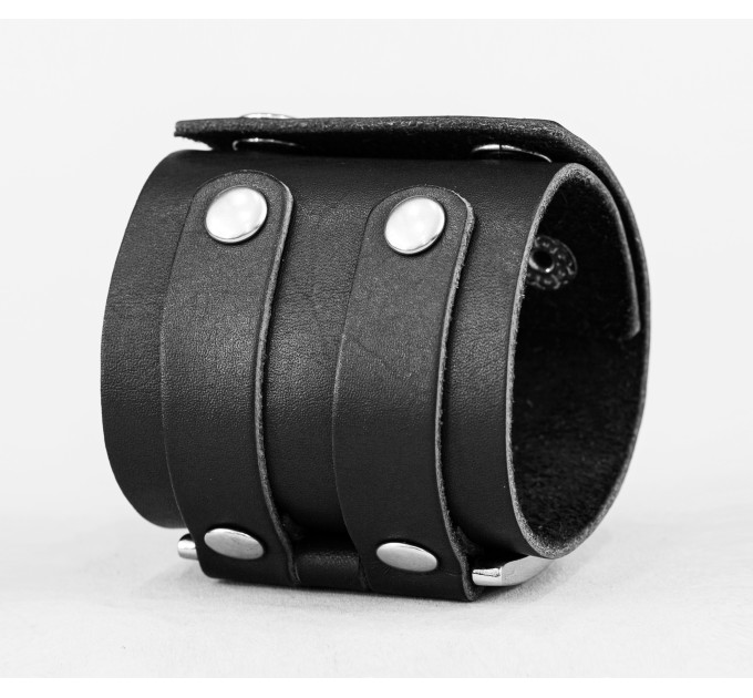 Leather cuff bracelet for men or women, code 3470