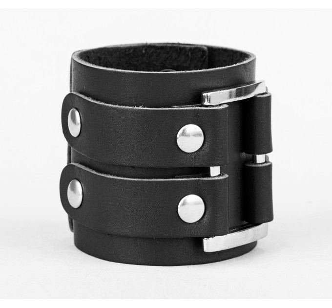 Leather cuff bracelet for men or women, code 3475