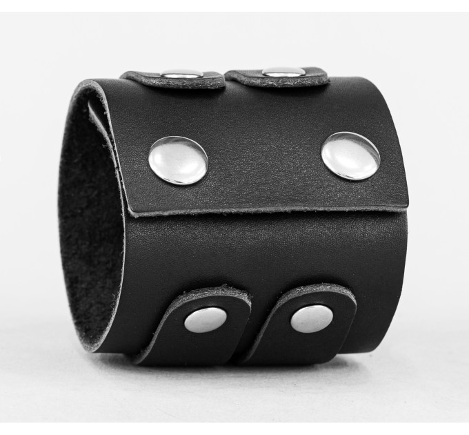 Leather cuff bracelet for men or women, code 3475
