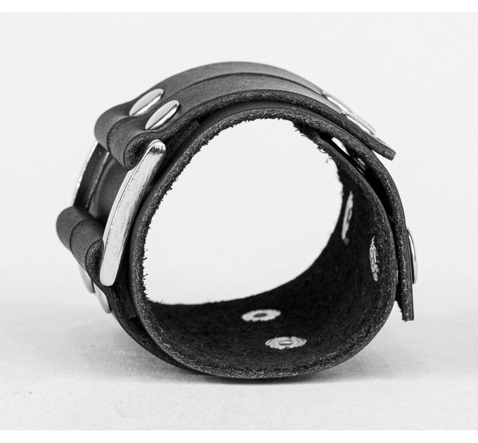 Leather cuff bracelet for men or women, code 3475