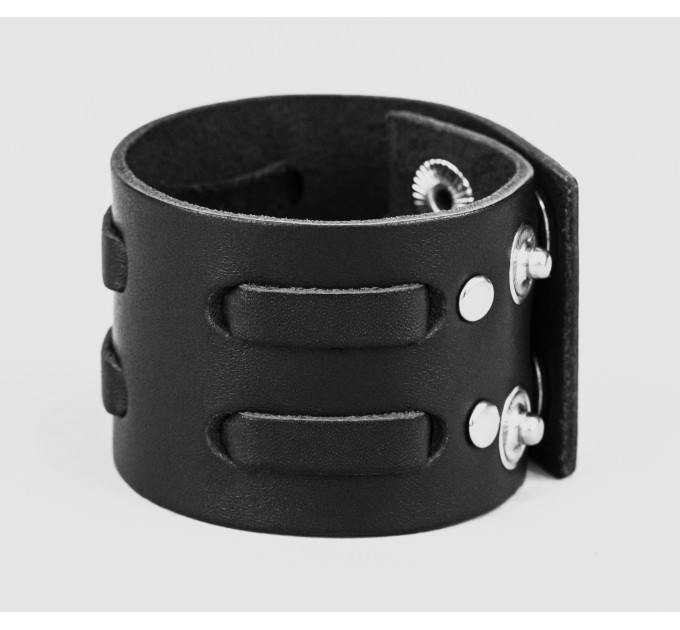 Leather cuff bracelet for men or women, code 3510