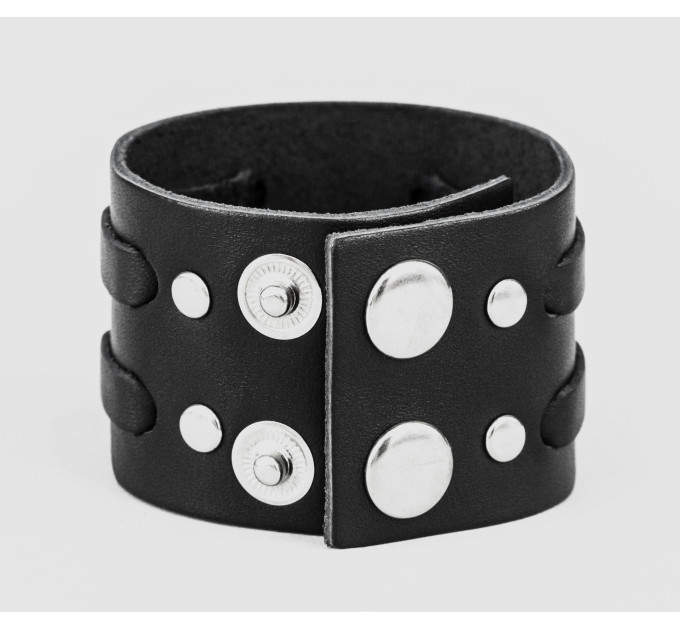 Leather cuff bracelet for men or women, code 3510