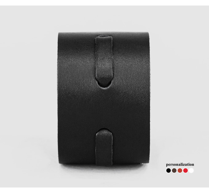 Leather cuff bracelet for men or women, code 3511