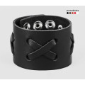 Leather cuff bracelet for men or women, code 3512