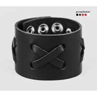 Leather cuff bracelet for men or women, code 3512
