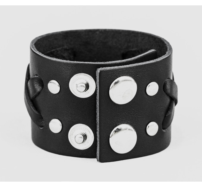 Leather cuff bracelet for men or women, code 3512
