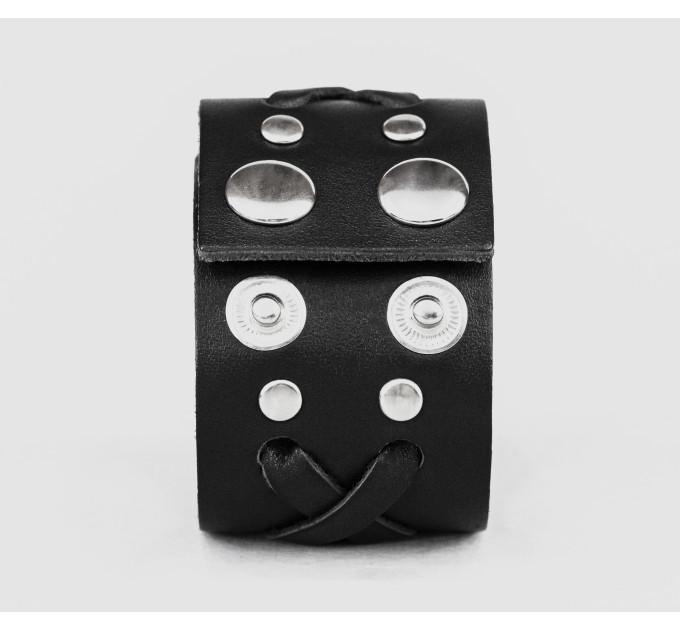 Leather cuff bracelet for men or women, code 3512