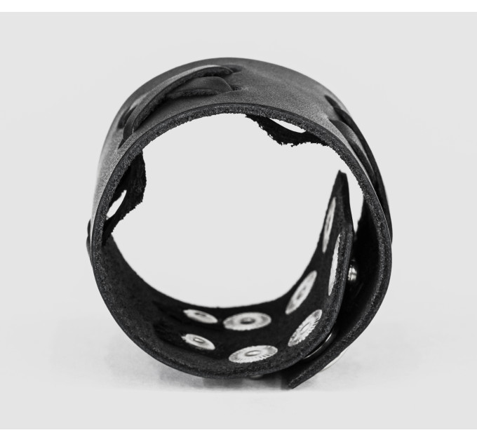 Leather cuff bracelet for men or women, code 3512