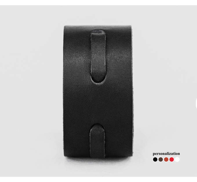 Leather cuff bracelet for men or women, code 3521