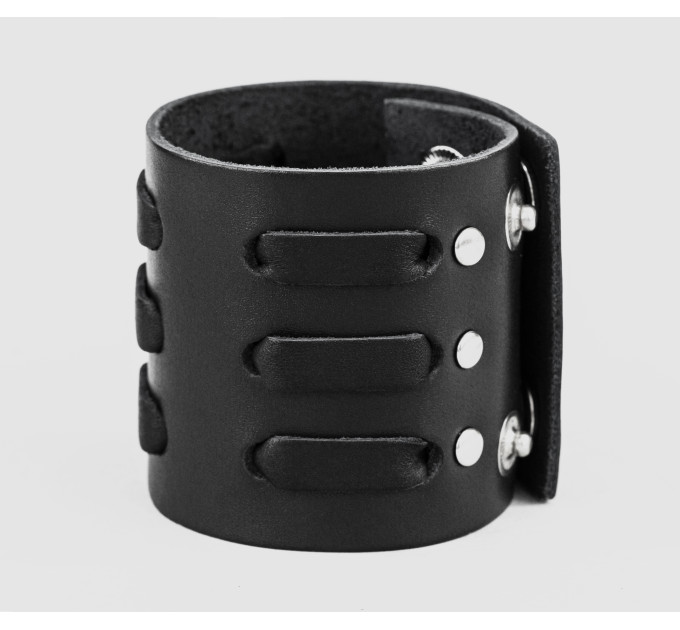 Leather cuff bracelet for men or women, code 3525