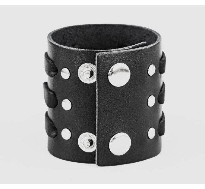 Leather cuff bracelet for men or women, code 3525