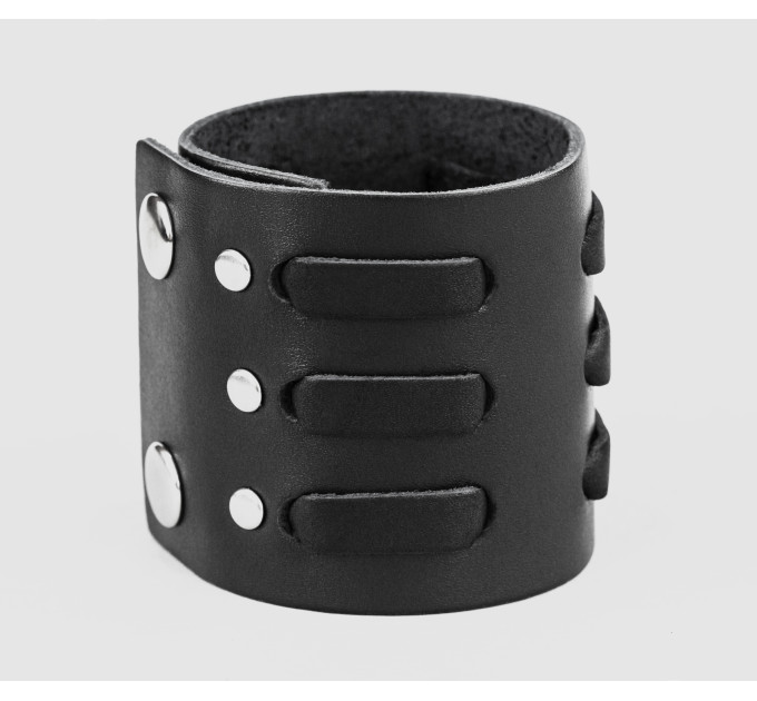 Leather cuff bracelet for men or women, code 3525