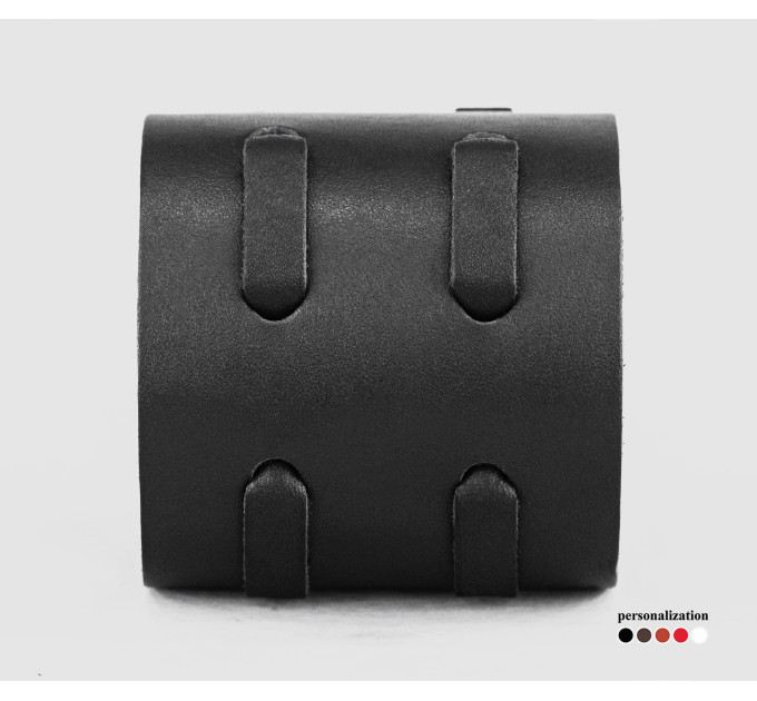 Leather cuff bracelet for men or women, code 3526