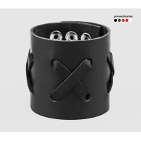 Leather cuff bracelet for men or women, code 3527