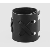Leather cuff bracelet for men or women, code 3527