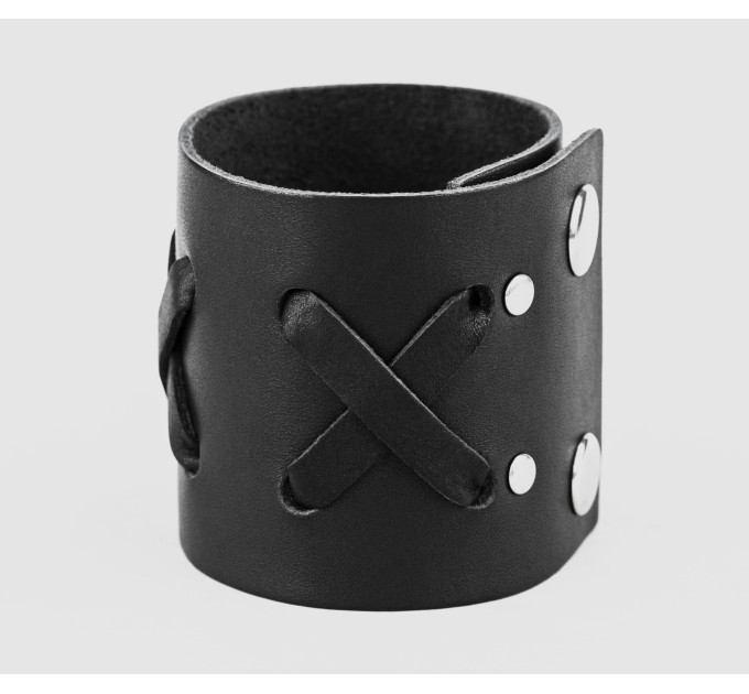 Leather cuff bracelet for men or women, code 3527