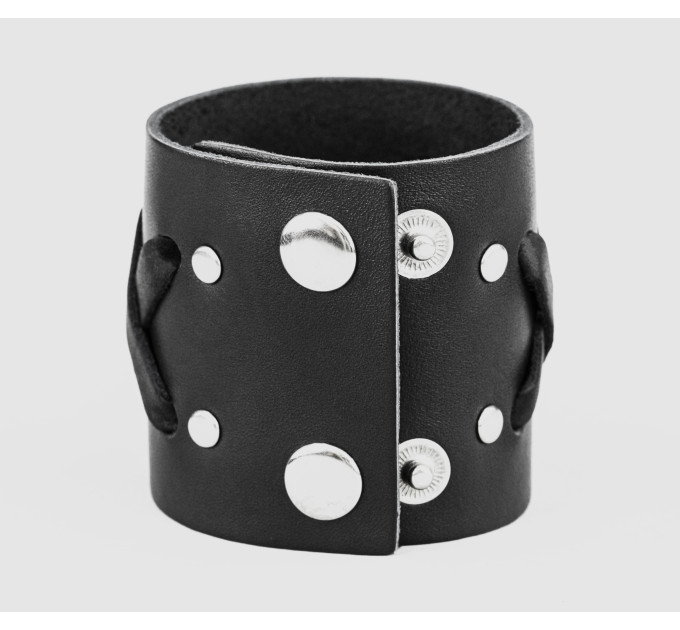 Leather cuff bracelet for men or women, code 3527