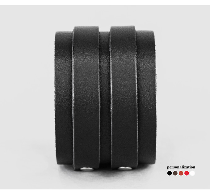 Leather cuff bracelet for men or women, code 3534