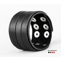 Leather cuff bracelet for men or women, code 3535