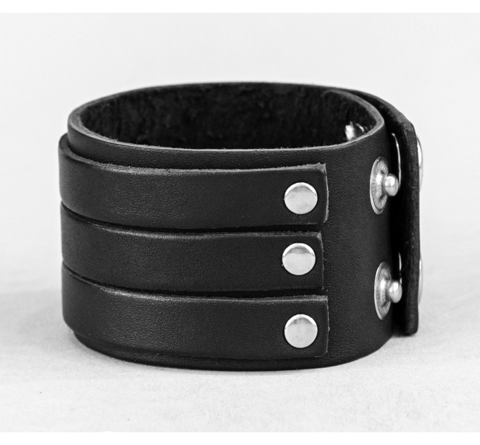 Leather cuff bracelet for men or women, code 3535
