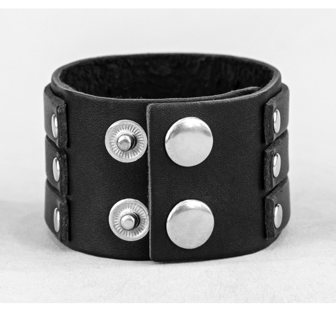 Leather cuff bracelet for men or women, code 3535
