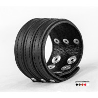 Leather cuff bracelet for men or women, code 3535st