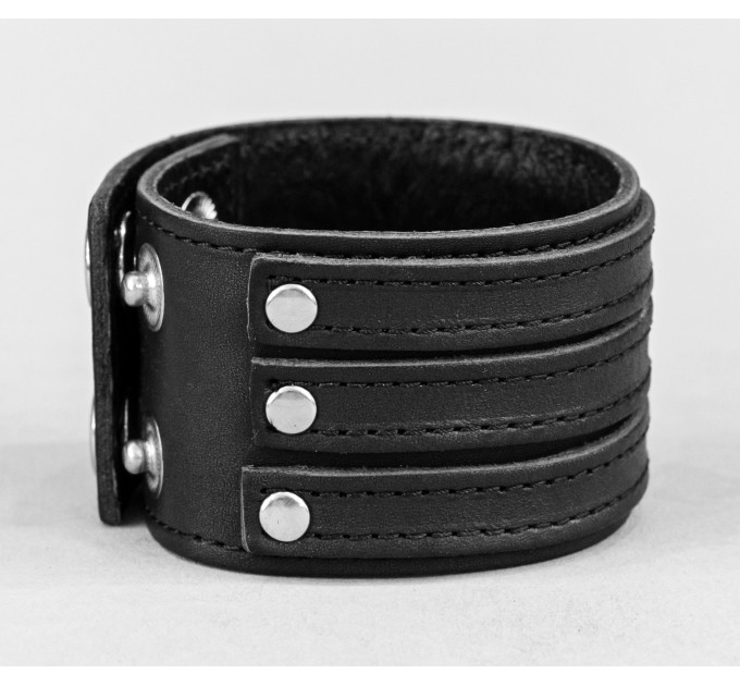 Leather cuff bracelet for men or women, code 3535st