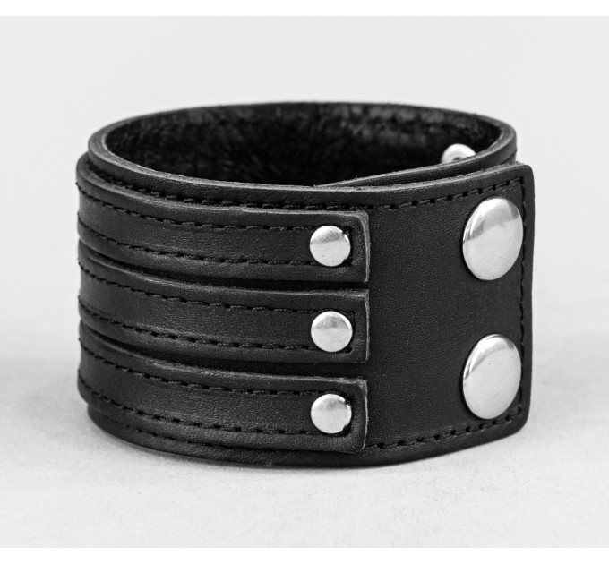 Leather cuff bracelet for men or women, code 3535st