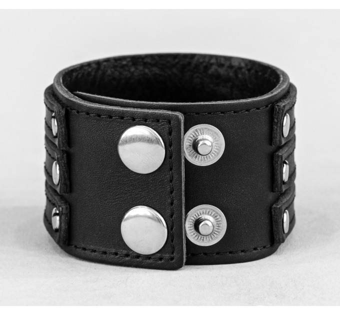 Leather cuff bracelet for men or women, code 3535st