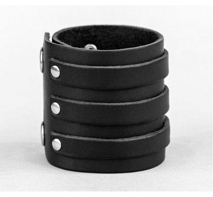 Leather cuff bracelet for men or women, code 3536