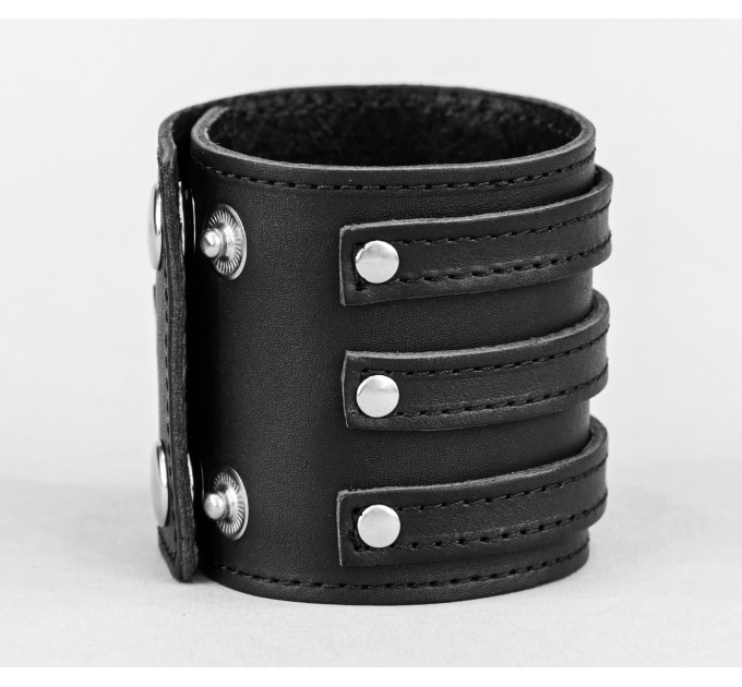 Leather cuff bracelet for men or women, code 3536st
