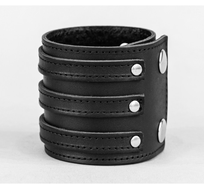 Leather cuff bracelet for men or women, code 3536st