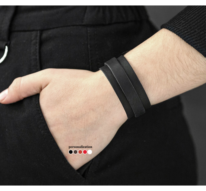 Leather bracelet for men or women, code 3541