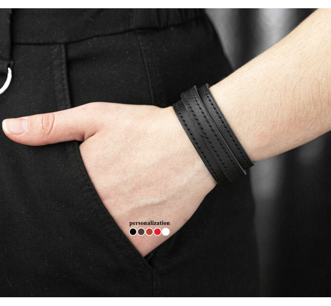 Leather bracelet for men or women, code 3541st