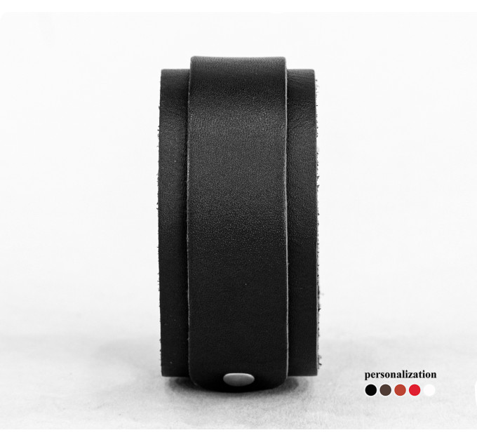 Leather cuff bracelet for men or women, code 3543